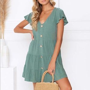 V-neck Mini Dress